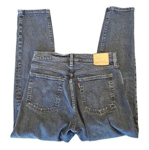 Levi's Wedgie Denim Jean Light Black Button Fly Womens